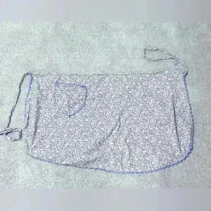 Vintage hand sewn purple floral apron